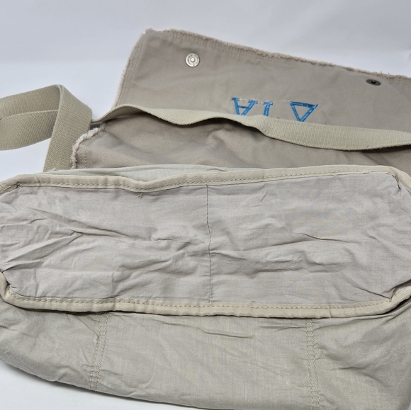 ALPHA GAMMA DELTA AGD SORORITY BEIGE KHAKI MESSENGER BAG BOOK TOTE WOMEN COTTON - Picture 14 of 16